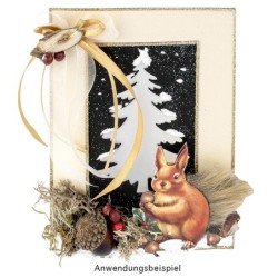 Wykrojnik do papieru, Choinki 4 szt