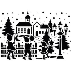 Szablon A4, kolędnicy