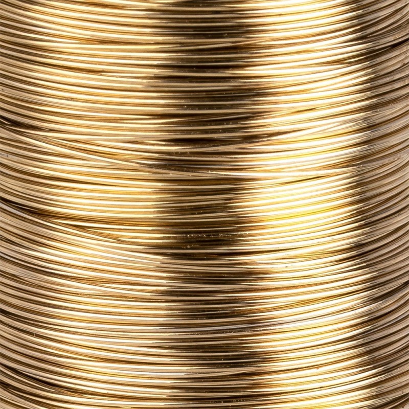 Drut metalowy o długości 50 m, Ø 0,3 mm, złoty