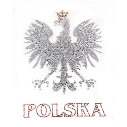 Aplikacja Hot Fix Orzeł Polski z kamieni – rozmiar A4