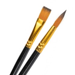 Pędzle artystyczne, włosie nylonowe, 12 sztuk