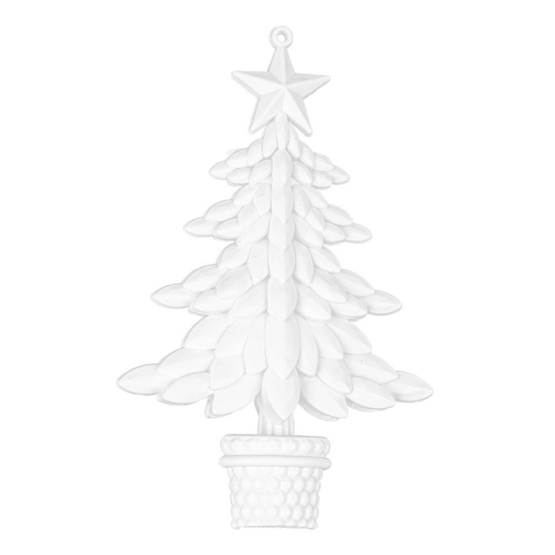 Choinki białe do zawieszenia 6 szt., półfabrykaty