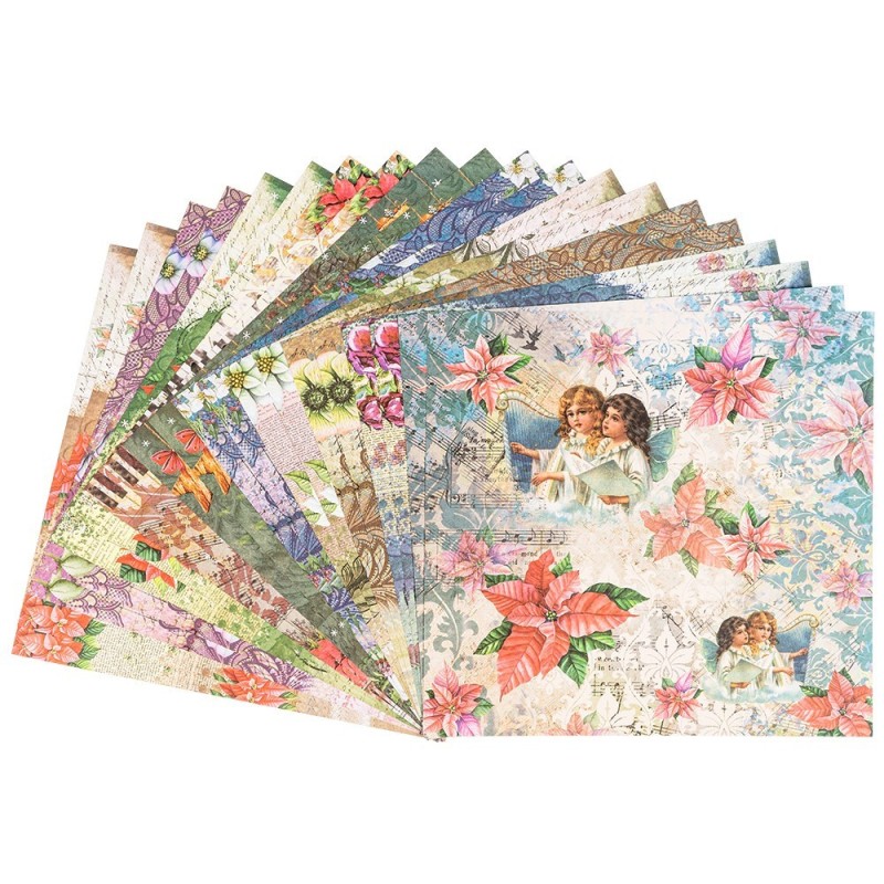 Zestaw papierów świątecznych nr 2, rozm. 25x25 cm