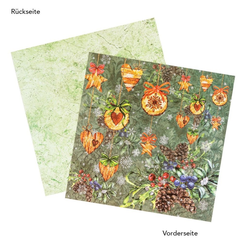 Zestaw papierów świątecznych nr 2, rozm. 25x25 cm