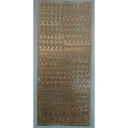 Sticker - ALFABET abc, złoty