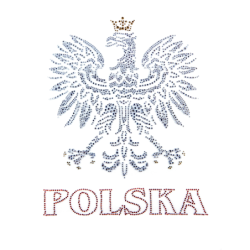 Aplikacja Hot Fix Orzeł Polski z kamieni – rozmiar A4