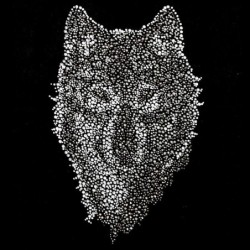 Aplikacja Hot Fix Wilk z kamieni – rozmiar A4