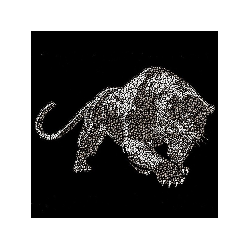 Aplikacja Hot Fix Pantera z kamieni – rozmiar A4