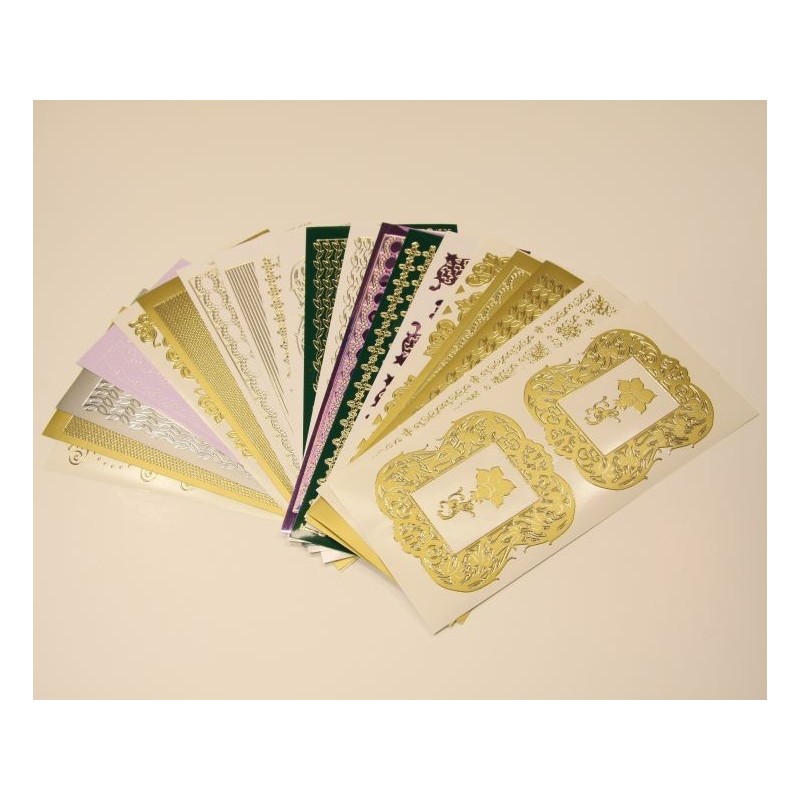 Zestaw naklejek ażurowych 20 szt kolorowe