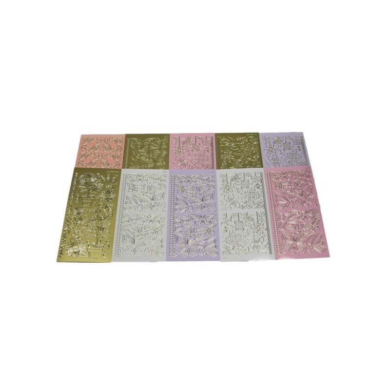 Zestaw naklejek stickersów kolorowe 10 szt