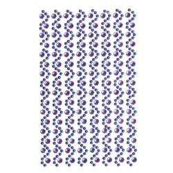 kryształki ozdobne na pasku z klejem fioletowe