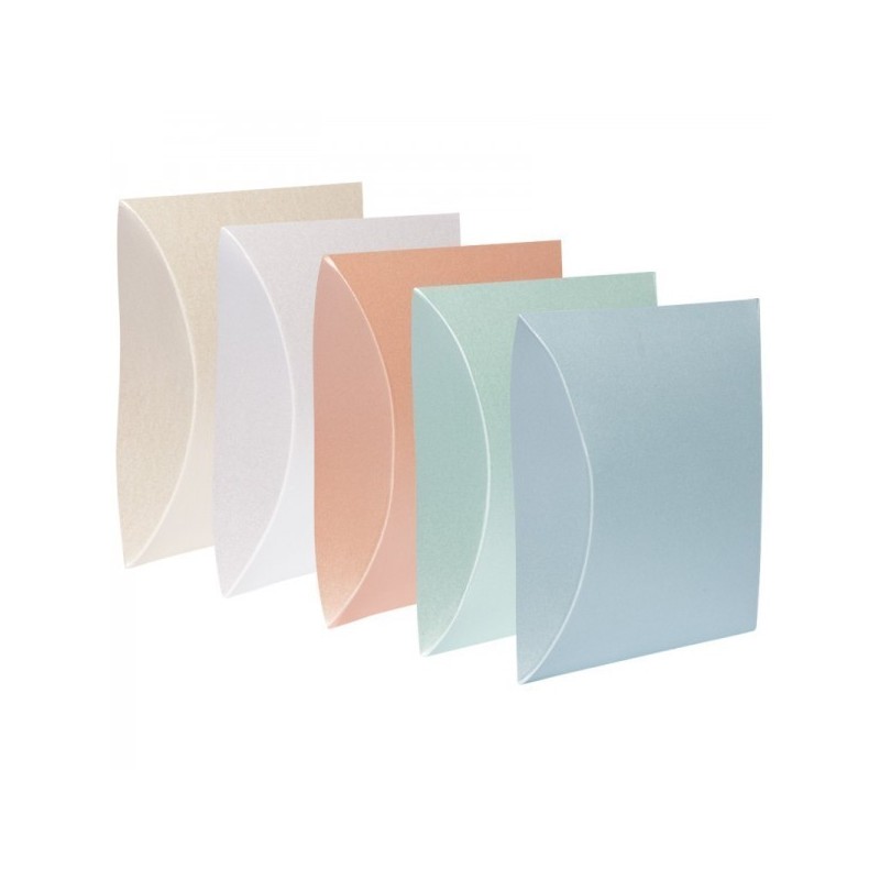 Pudełka składane perłowe, 5 kolorów 10 szt