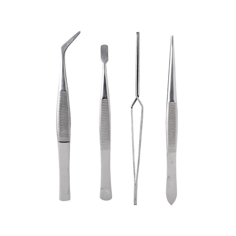 Pęsety zestaw 4 sztuki