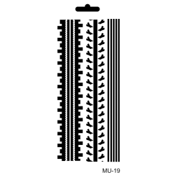 Szablon Mix Media MU Cadence 10x25 cm – Różne Wzory do Decoupage i Scrapbookingu