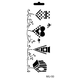 Szablon Mix Media MU Cadence 10x25 cm – Różne Wzory do Decoupage i Scrapbookingu