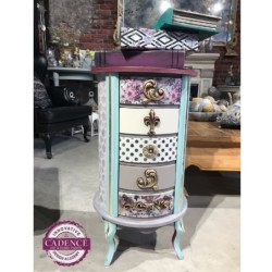 Papier ryżowy metalizowany, rozm. A3, ząbki, srebrny