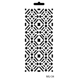 Szablon Mix Media MU Cadence 10x25 cm – Różne Wzory do Decoupage i Scrapbookingu