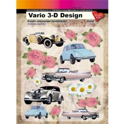 Naklejki 3 D auta rozm. 20x17 cm