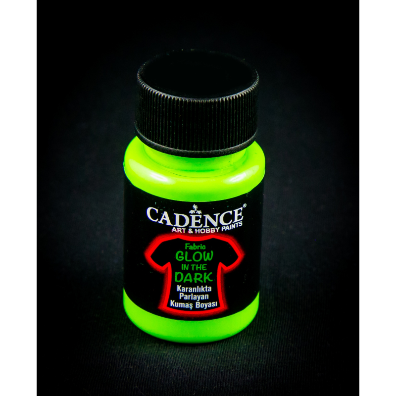 Farba świecąca w ciemności do tkanin 50ml  zielona