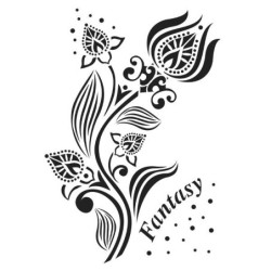 Szablon malarski kwiat rozm. A3