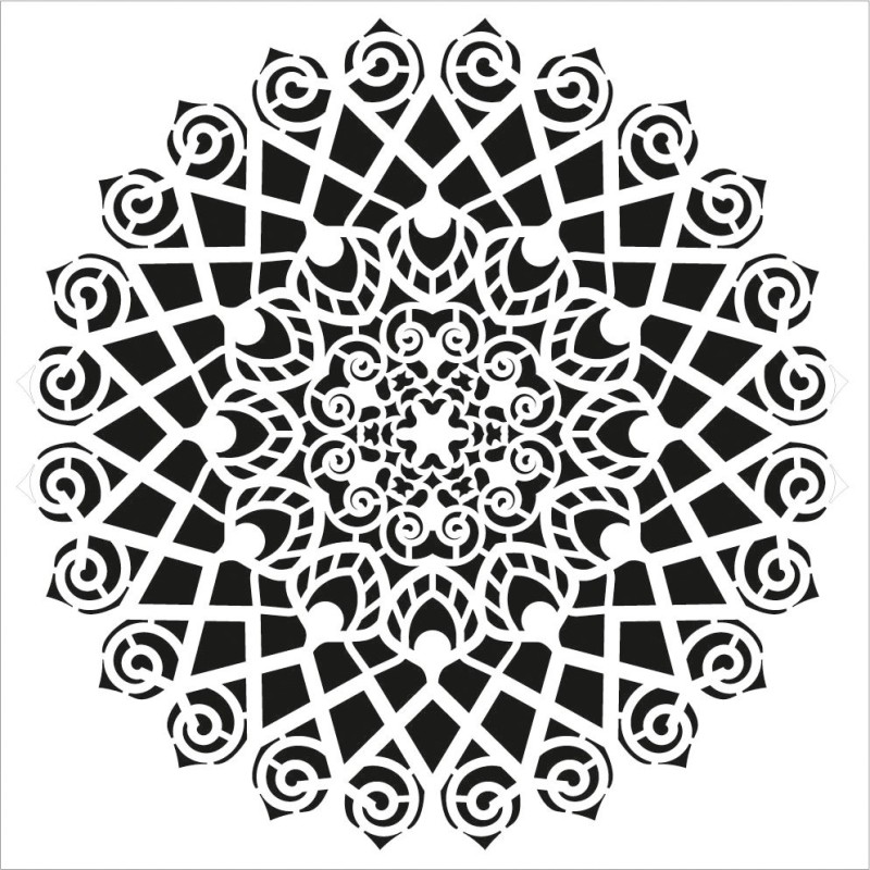 Szablon mandala 001 rozm. 35x35 cm