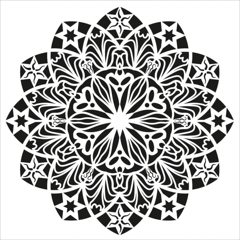 Szablon mandala 002 rozm. 35x35 cm