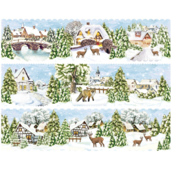 ozdobna folia ZIMA Ø8cm, 7 cm wys., 6SZT