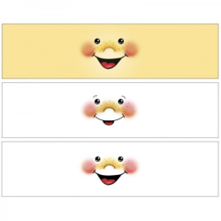 ozdobna folia TWARZE Ø3 cm, 18szt