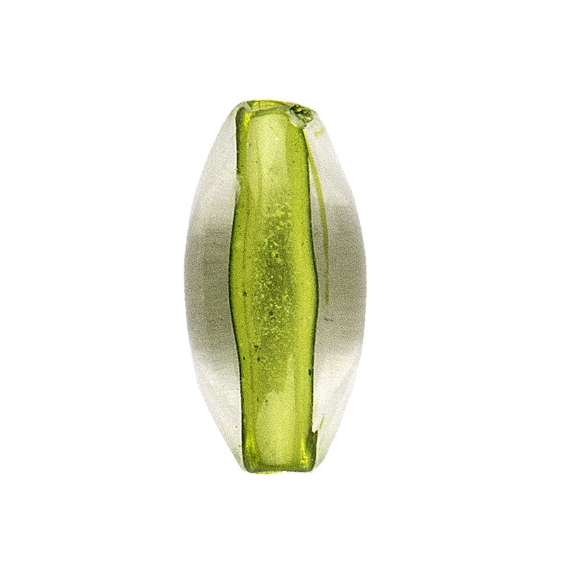 Koraliki DuoColor, owalne, 12 mm jasnozielone / przezroczyste, 20 sztuk