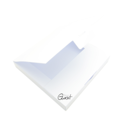 Pudełko na kartkę koperta 3D białe 14x14x1,7cm GoatBox