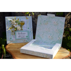 Pudełko na kartkę koperta 3D białe 14x14x1,7cm GoatBox