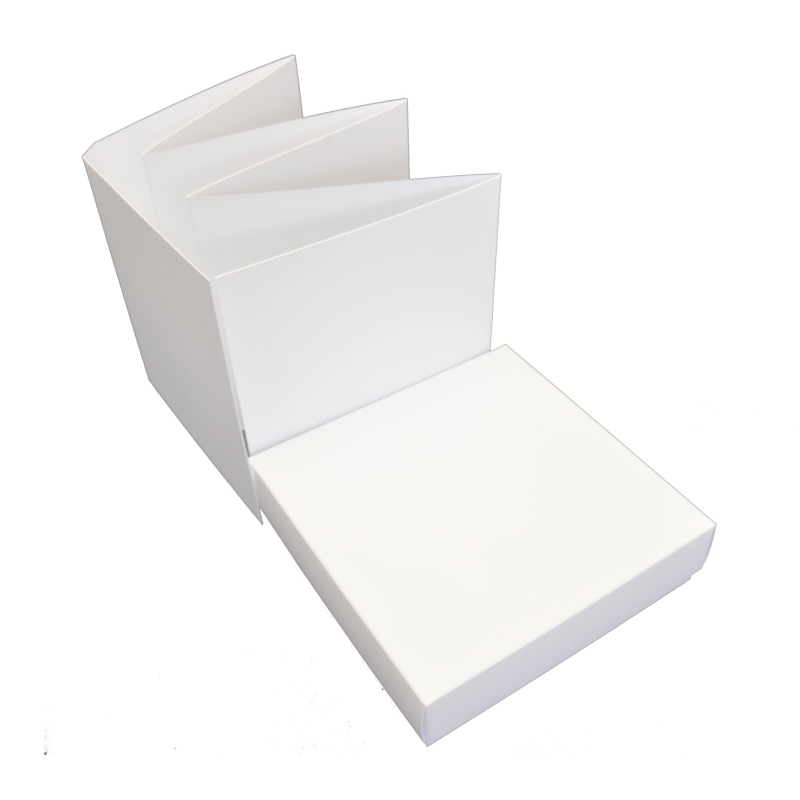 Harmonijka w pudełku 14x14cm biała GoatBox