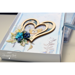 Harmonijka w pudełku 14x14cm biała GoatBox