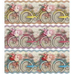 ozdobna folia ROWERY Ø12cm, wysokość 11 cm 6szt