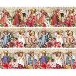 ozdobna folia ANIOŁKI Ø12cm, wysokość 11 cm 6szt