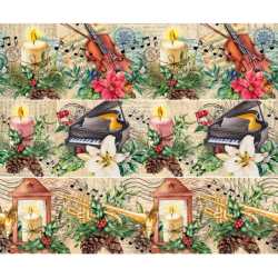 ozdobna folia MUZYKA Ø12cm, wysokość 11 cm 6szt