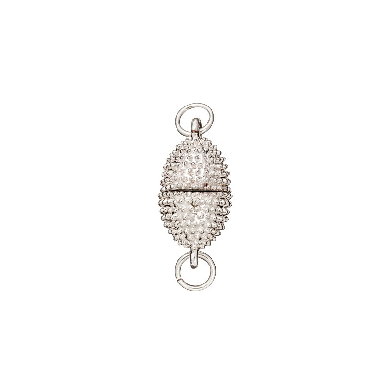 Zapięcie magnetyczne do biżuterii,  Ø11mm, srebrny, 3 sztuki