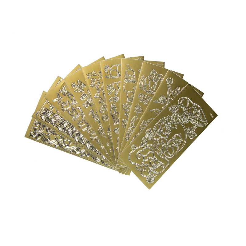 Zestaw naklejek ażurowych koty 10 szt