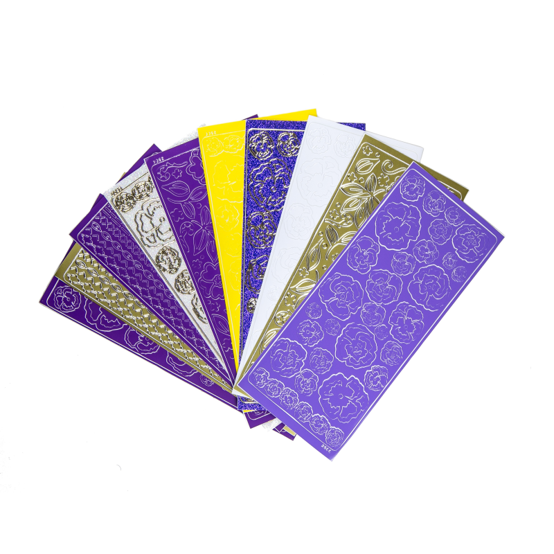 Zestaw naklejek stickers 10szt kwiaty