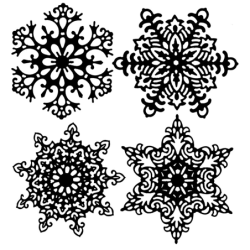 Wykrojnik do papieru ŚNIEŻYNKI 4szt