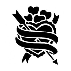 Szablon seria D, serce,...