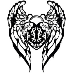 Szablon siluet, skrzydła, rozm.  35 cm x 29 cm