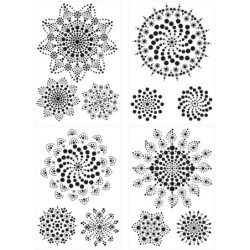 Szablony do kropkowania 1 zestaw 4 szt. rozm. A4