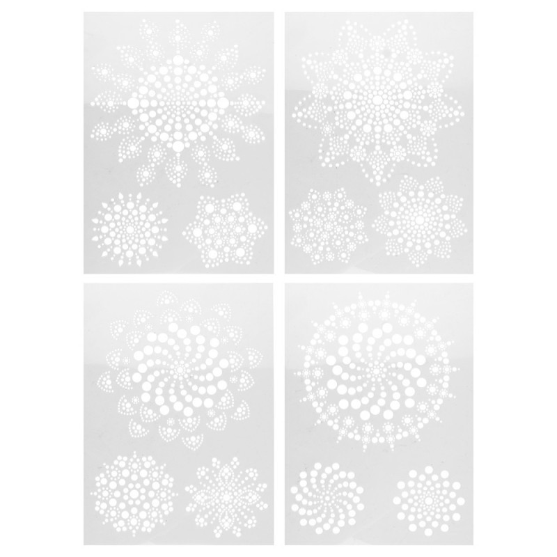 Szablony do kropkowania 1 zestaw 4 szt. rozm. A4