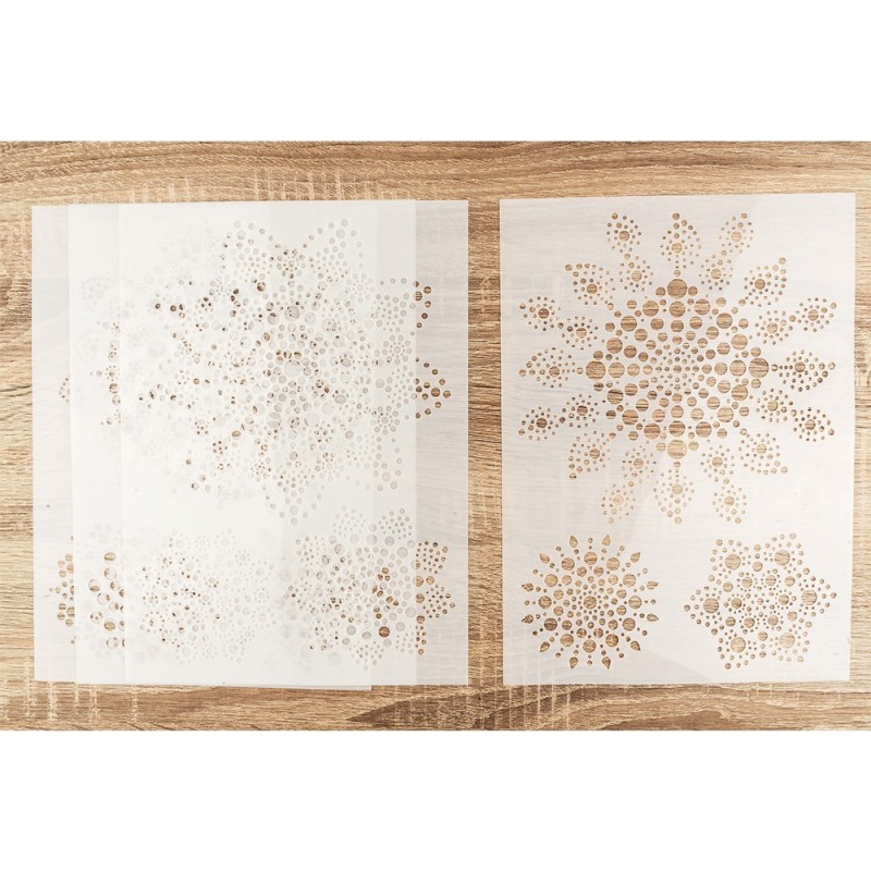 Szablony do kropkowania 1 zestaw 4 szt. rozm. A4