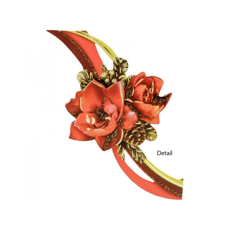 Motywy 3D Świąteczne kwiaty, rozm. 8,5 x10,5 cm, 10 szt