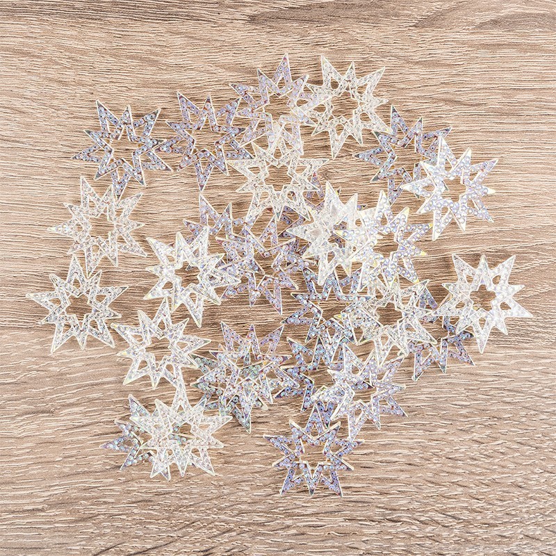 Kryształowe gwiazdki rozm. 3,2 cm 27 szt.