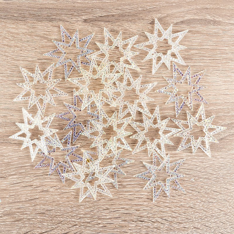 Kryształowe gwiazdki , rozm. 4,3 cm 16 szt.