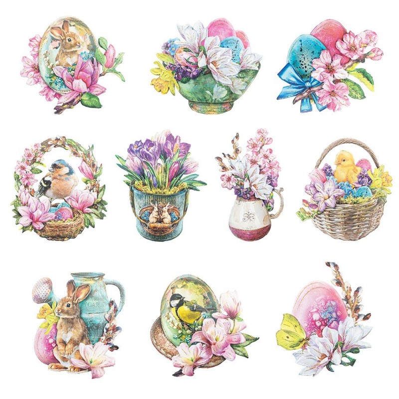 Motywy 3D Wielkanocne, rozm. 7-10 cm, 10 szt.