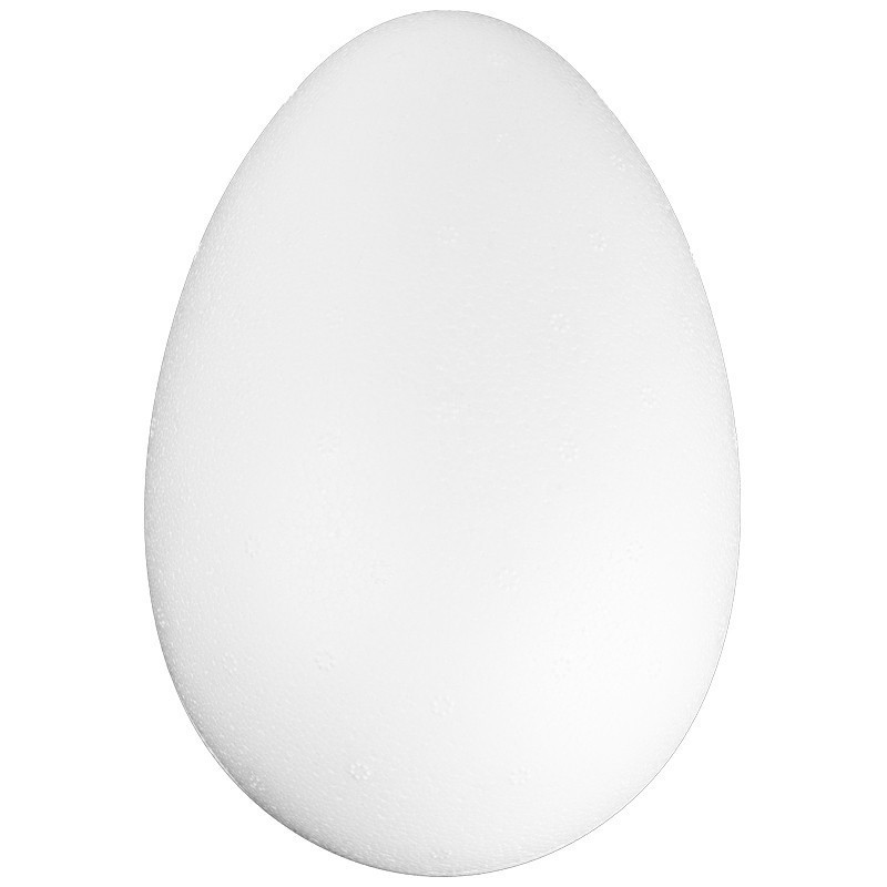 Jajko styropianowe, 2 części, wysokość 16 cm, Ø 11 cm